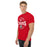 Man wearing a Katy High School Tigers Red Classic Unisex  T-shirt 202a