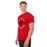 Man wearing Coppell High School Cowboys Red Classic Unisex T-shirt 214a