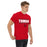 Man wearing a Tomball High School Cougars Classic Unisex Red T-shirt 07a