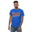 Man wearing a Grand Oaks High School Grizzlies Classic Unisex Royal T-shirt 32