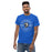 Man wearing Hebron High School Hawks Royal Blue Classic Unisex T-shirt 201