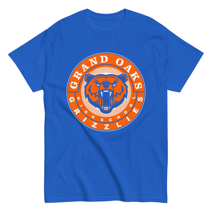 Grand Oaks High School Grizzlies Classic Unisex Royal T-shirt 02