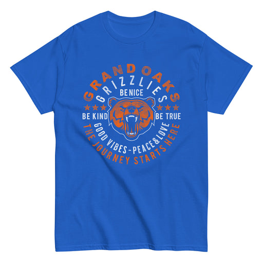 Grand Oaks High School Grizzlies Classic Unisex Royal T-shirt 16