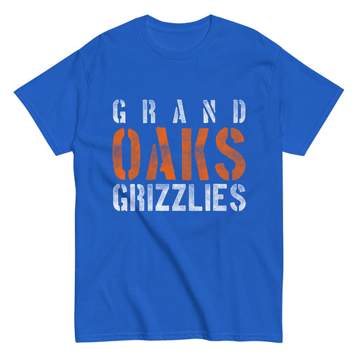 Grand Oaks High School Grizzlies Classic Unisex Royal T-shirt 17