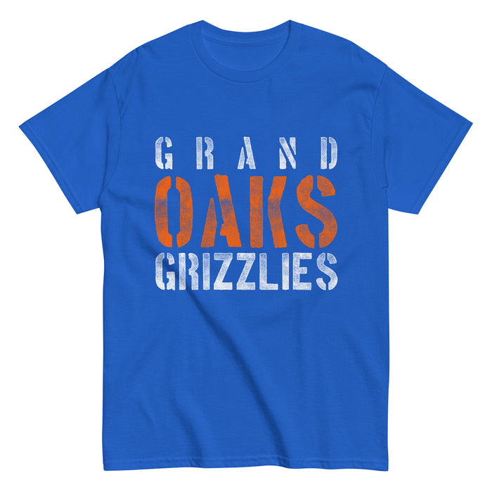 Grand Oaks High School Grizzlies Classic Unisex Royal T-shirt 17