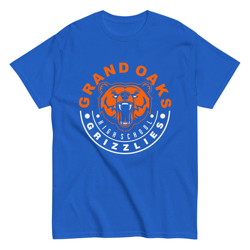 Grand Oaks High School Grizzlies Classic Unisex Royal T-shirt 19