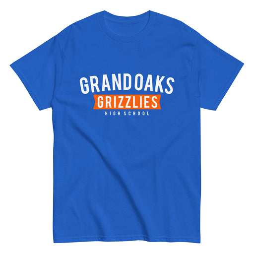 Grand Oaks High School Grizzlies Classic Unisex Royal T-shirt 21