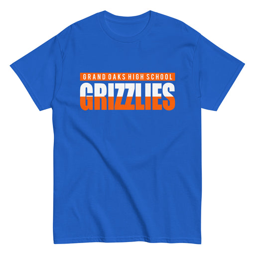 Grand Oaks High School Grizzlies Classic Unisex Royal T-shirt 25