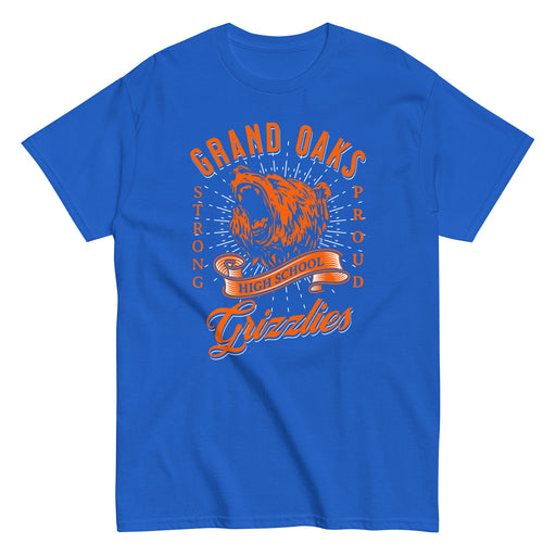 Grand Oaks High School Grizzlies Classic Unisex Royal T-shirt 26