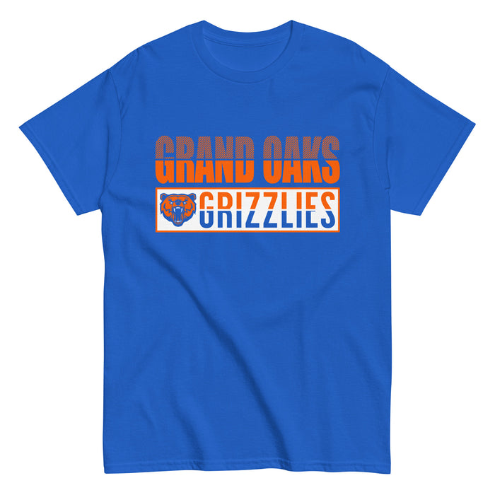 Grand Oaks High School Grizzlies Classic Unisex Royal T-shirt 31