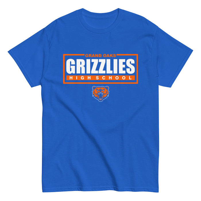 Grand Oaks High School Grizzlies Classic Unisex Royal T-shirt 49