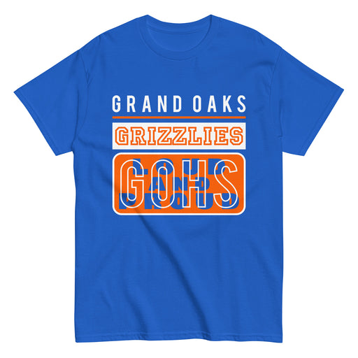 Grand Oaks High School Grizzlies Classic Unisex Royal T-shirt 86