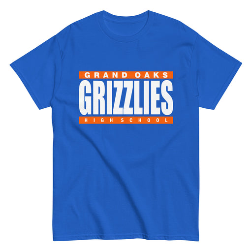 Grand Oaks High School Grizzlies Classic Unisex Royal T-shirt 98