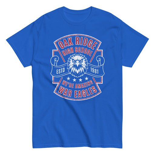 Oak Ridge High School War Eagles Royal Blue Classic Unisex T-shirt 207