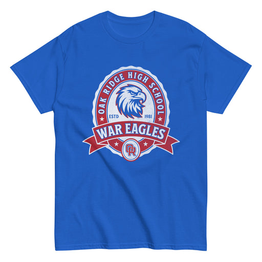 Oak Ridge High School War Eagles Royal Blue Classic Unisex T-shirt 212