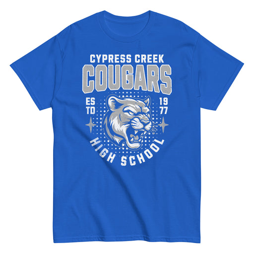 Cypress Creek High School Cougars Royal Blue Classic Unisex T-shirt 204