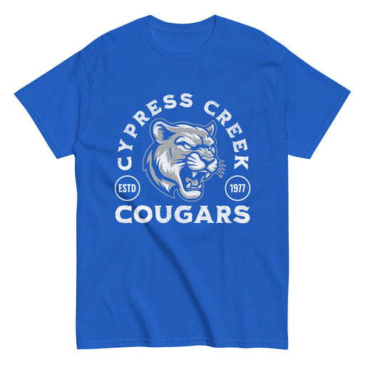 Cypress Creek High School Cougars Royal Blue Classic Unisex T-shirt 206