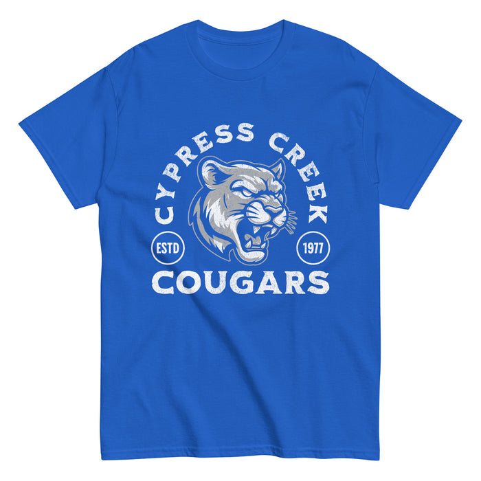 Cypress Creek High School Cougars Royal Blue Classic Unisex T-shirt 206