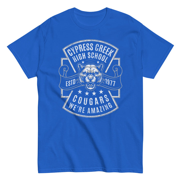 Cypress Creek High School Cougars Royal Blue Classic Unisex T-shirt 207