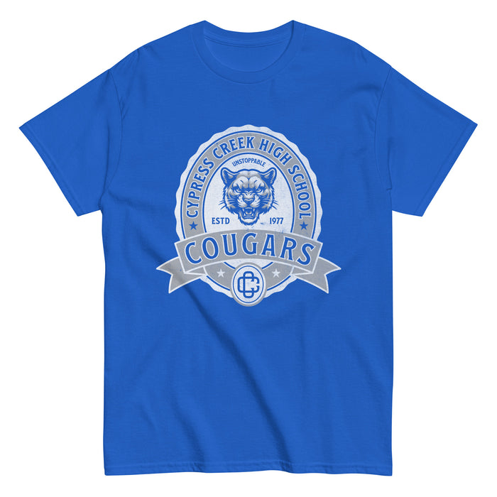 Cypress Creek High School Cougars Royal Blue Classic Unisex T-shirt 212