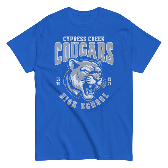 Cypress Creek High School Cougars Royal Blue Classic Unisex T-shirt 213