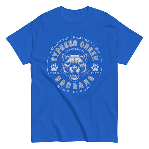 Cypress Creek High School Cougars Royal Blue Classic Unisex T-shirt 214