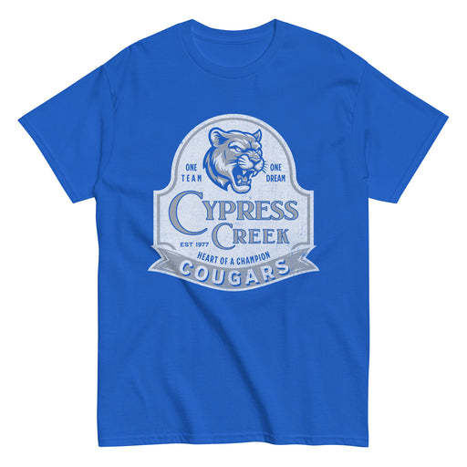 Cypress Creek High School Cougars Royal Blue Classic Unisex T-shirt 215