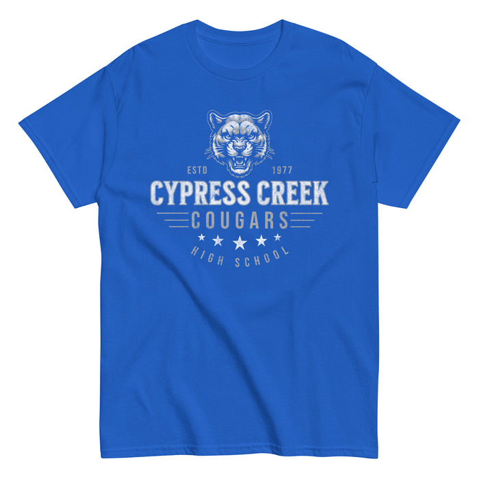 Cypress Creek High School Cougars Royal Blue Classic Unisex T-shirt 217