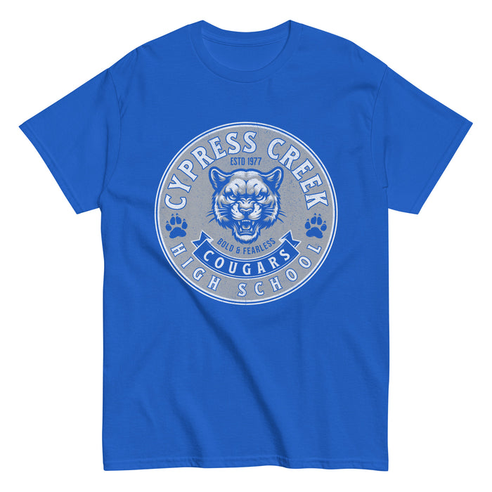 Cypress Creek High School Cougars Royal Blue Classic Unisex T-shirt 219