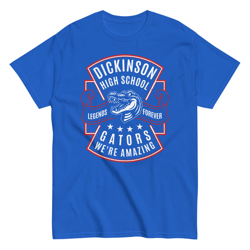 Dickinson High School Gators Royal Blue Classic Unisex T-shirt 207