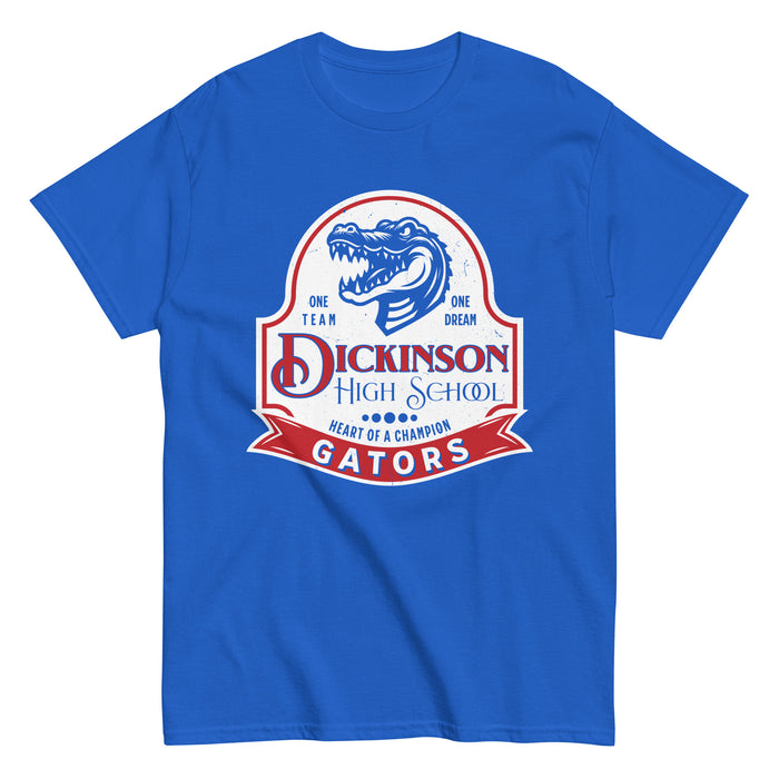 Dickinson High School Gators Royal Blue Classic Unisex T-shirt 219