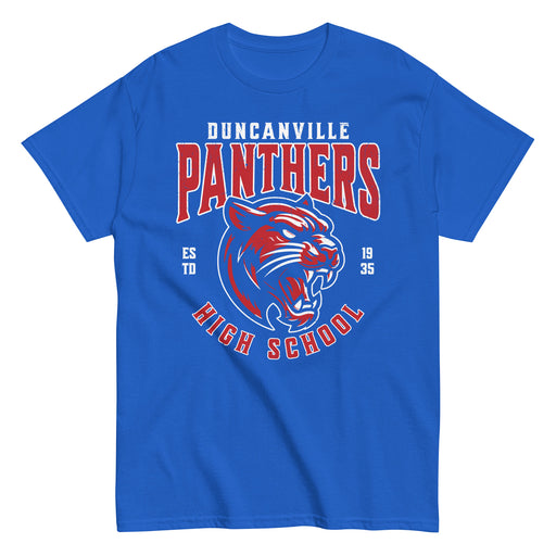 Duncanville High School Panthers Royal Blue Classic Unisex T-shirt 213