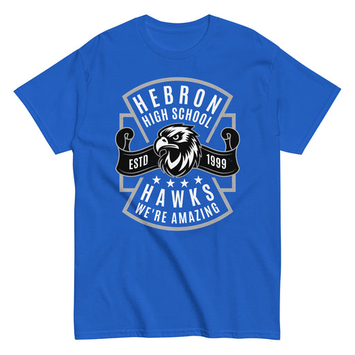 Hebron High School Hawks Royal Blue Classic Unisex T-shirt 207