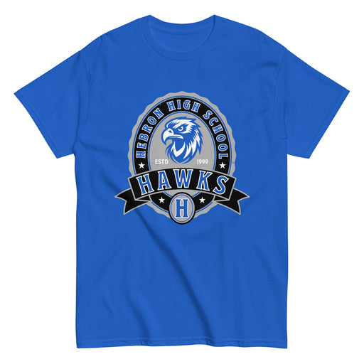 Hebron High School Hawks Royal Blue Classic Unisex T-shirt 212