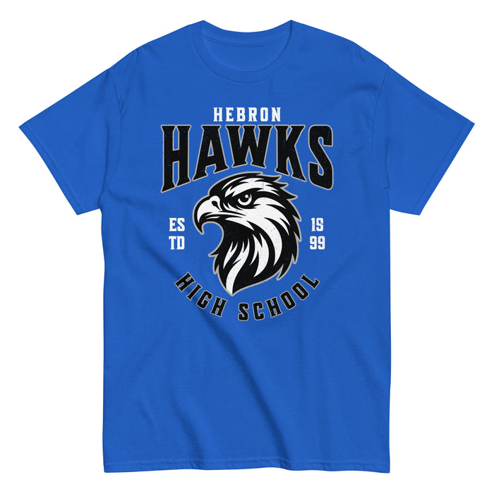 Hebron High School Hawks Royal Blue Classic Unisex T-shirt 213