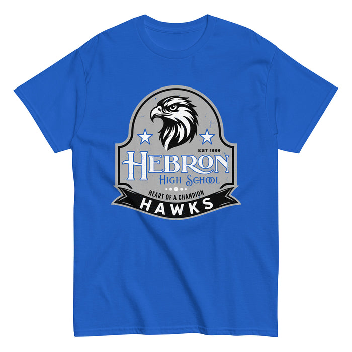 Hebron High School Hawks Royal Blue Classic Unisex T-shirt 219