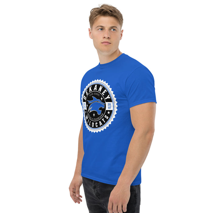 Side view of Dekaney High School Wildcats Royal Classic Unisex T-shirt 203