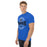 Side view of Hebron High School Hawks Royal Blue Classic Unisex T-shirt 218