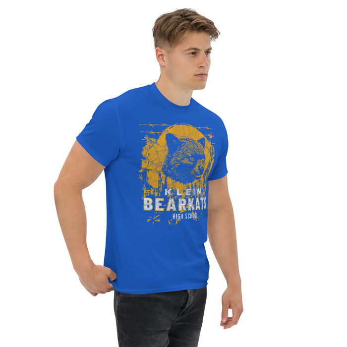 Man wearing a Klein High School Bearkats Classic Unisex Royal T-shirt 205