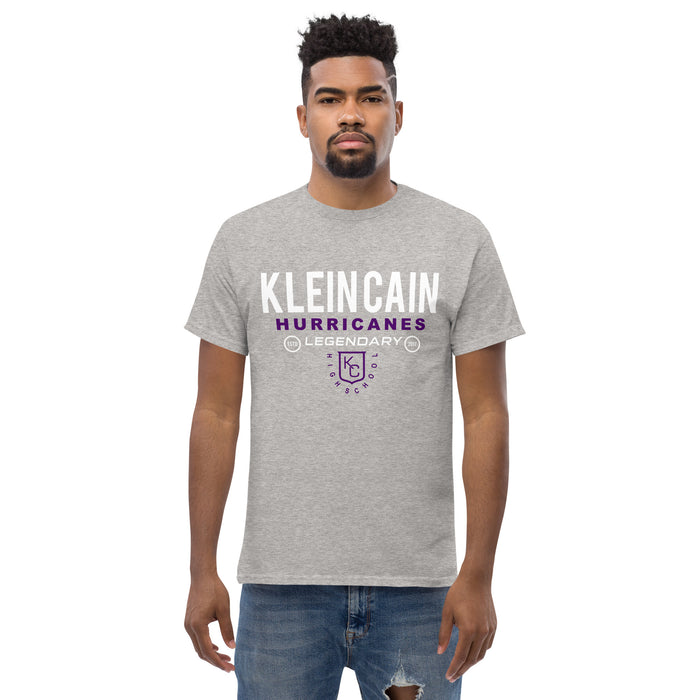 Man wearing a Klein Cain High School Hurricanes Sport Grey Classic T-shirt 03