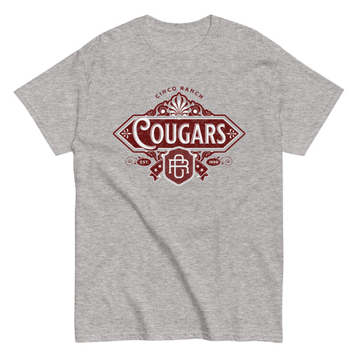 Cinco Ranch High School Cougars Classic Unisex Sport Grey T-shirt 210