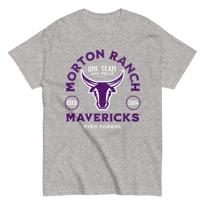 Morton Ranch High School Mavericks Classic Unisex Sport Grey T-shirt 217