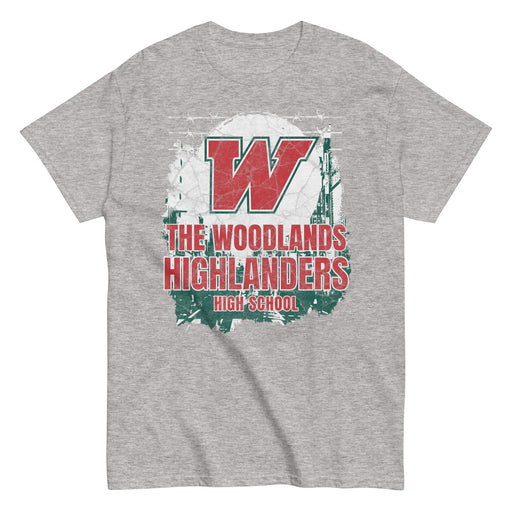 The Woodlands High School Highlanders Sport Grey Classic Unisex T-shirt 201