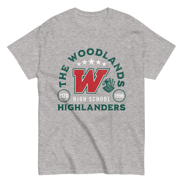 The Woodlands High School Highlanders Sport Grey Classic Unisex T-shirt 207