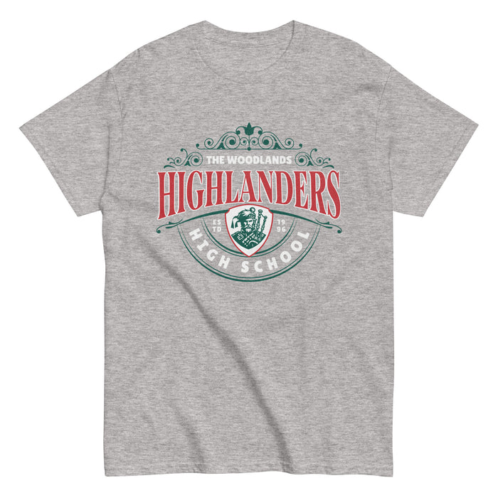 The Woodlands High School Highlanders Sport Grey Classic Unisex T-shirt 211