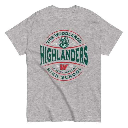 The Woodlands High School Highlanders Sport Grey Classic Unisex T-shirt 217