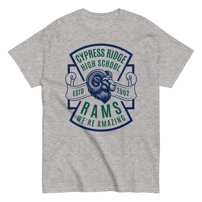 Cypress Ridge High School Rams Sport Grey Classic Unisex T-shirt 207