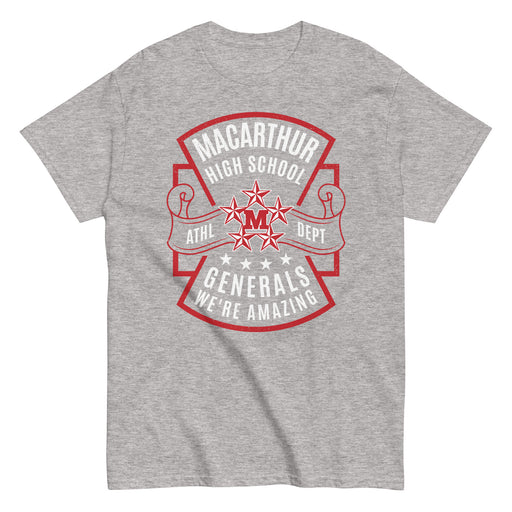 MacArthur High School Generals Grey Classic Unisex T-shirt 207