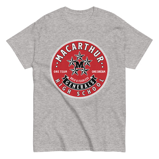 MacArthur High School Generals Grey Classic Unisex T-shirt 215