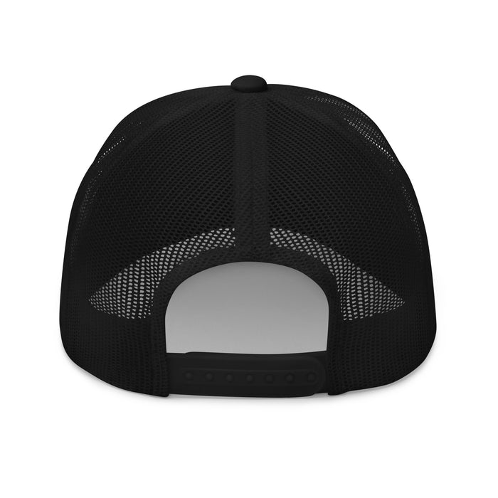 Back view of Tomball West High School Tigers Trucker Cap 202 Black